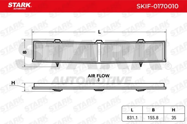 STARK SKIF-0170010 Innenraumfilter Pollenfilter für BMW 3 Touring (E91) X1 (E84)