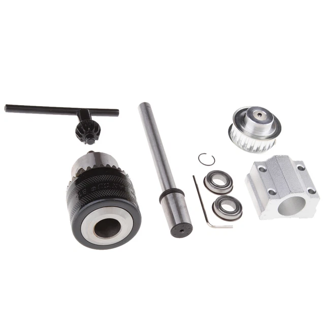 Bench Drill Machine Tool Unpowered Spindle Assembly with B16 Drill Chuck for DIY