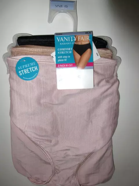 New Radiant Vanity Fair 3 pairs Hi-Cut Comfort Panties Womens Nylon U pick