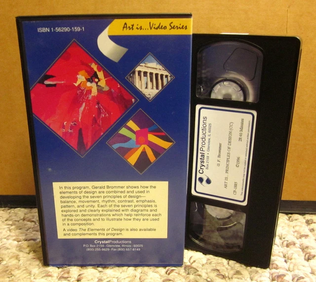 GERALD BROMMER PRINCIPLES of Design VHS Art Concepts composition form