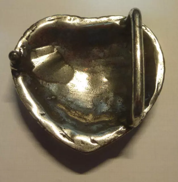 Fibbia per cintura cuore tradizionale dirndl fibbia argento metallo 3