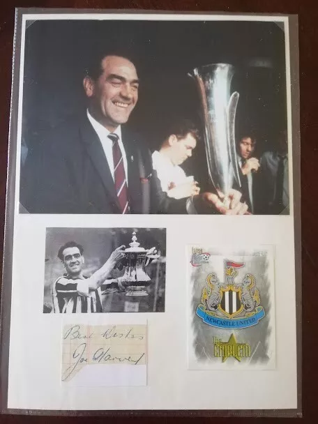 Joe Harvey Newcastle United Legend Hand-Signed Club-Crested Photocard (1)