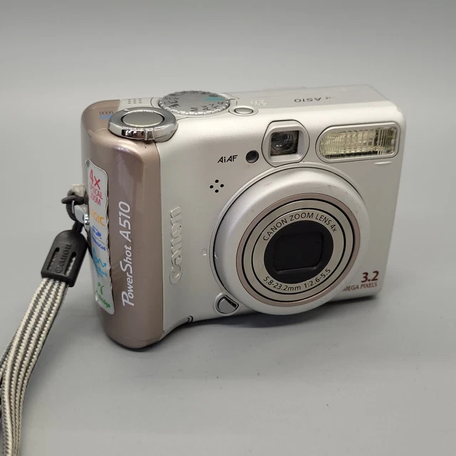 Canon PowerShot A510 3.2MP Compact Digital Camera Silver Tested
