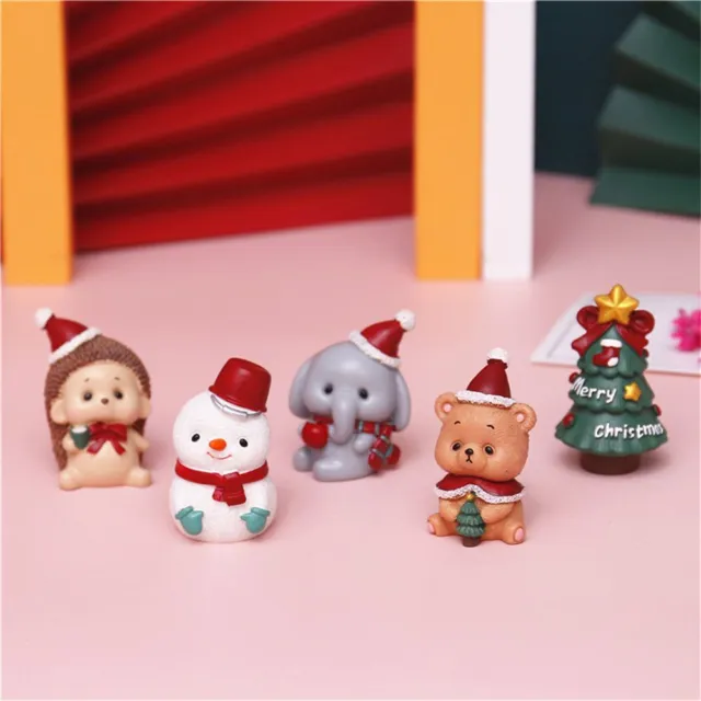 Noël Décoration Figurine de Noël de dessin animé Ornements du Père Noël Elk