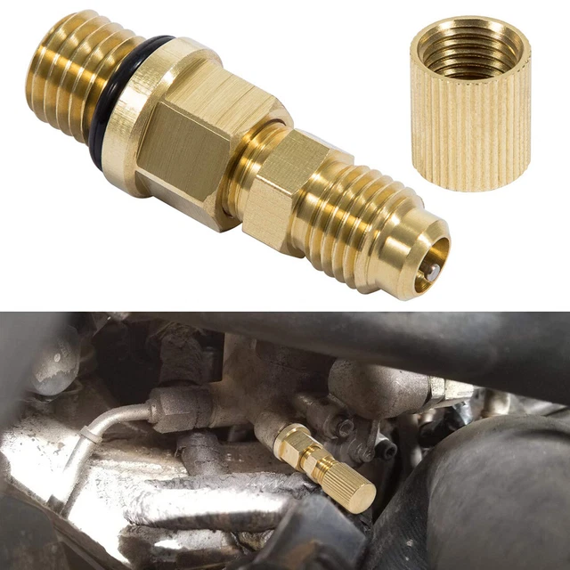 FUEL PRESSURE TEST Port Adapter Schrader Valve For 6.0L Ford