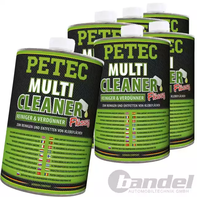 6x 82100 PETEC Multi-Cleaner 1000 ML Liquide Universel Nettoyant Diluant Canette