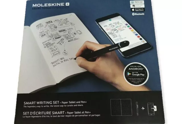 Moleskine Pen+ Smart Writing Set Pen & Dotted Smart Paper Notebook