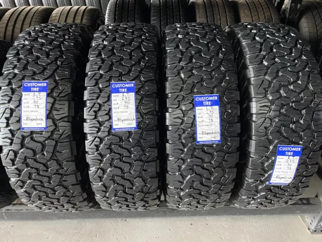 4 Good Tread Used Tires LT 275 70 18 BF Goodrich KO2 A/T LT2757018