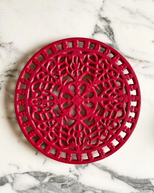 Ancien Dessous De Plat Métal Forme Théière Deco Table Cuisine