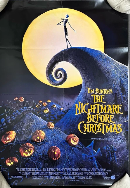TIM BURTONS THE Nightmare Before Christmas Australia One Sheet Movie ...