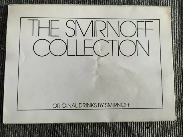 The Smirnoff Collection Drink Recipes booklet 1977 color foldout booklet