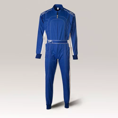 Speed Overall Denver HS-2 Kartoverall, Hobby Rennoverall blau-weiss suit