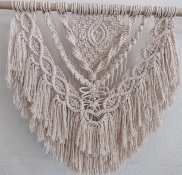 Beautiful Handmade Macramé Wall Hanging Natural Cotton