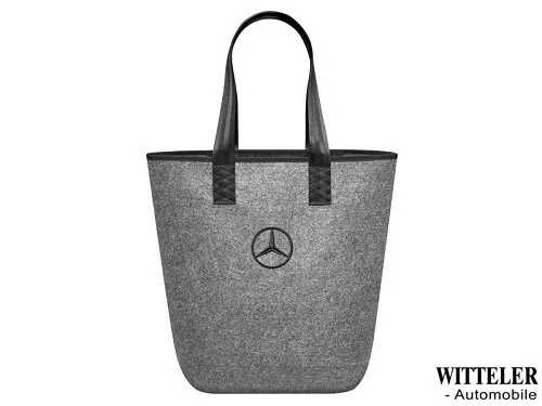 Mercedes Benz orig. Einkaufs Tasche grau  schwarz, 100%Polyester B66952989 Filz