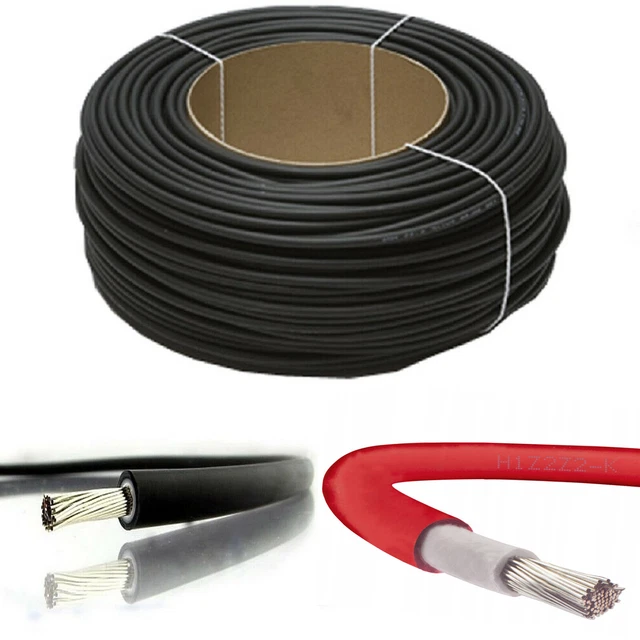 Solar Panel Pv Cable Dc Rated Black Red 4mm 6mm 1800v Double Insulated Quality Wire 20m 4mm Red - View #13