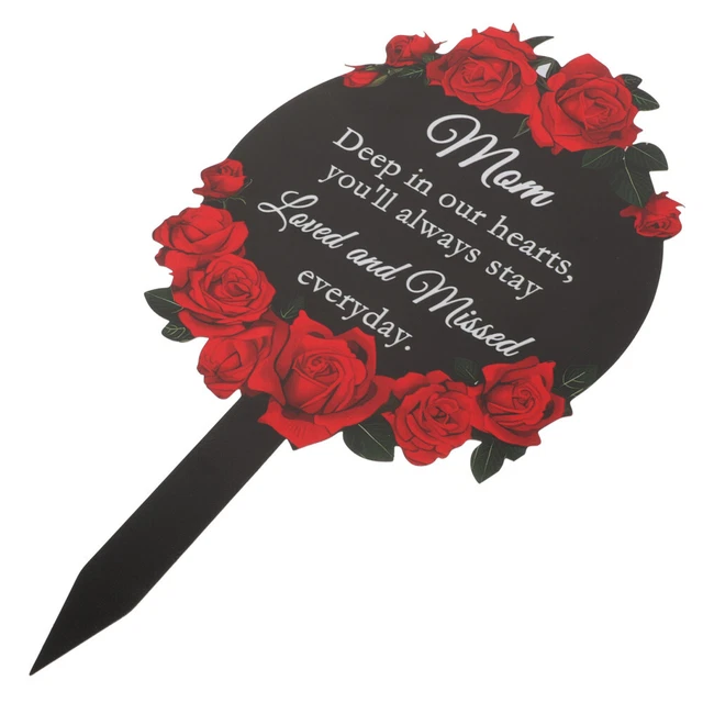 Memorial Sign Marker Memorial Plaque Stake Decorations Mother