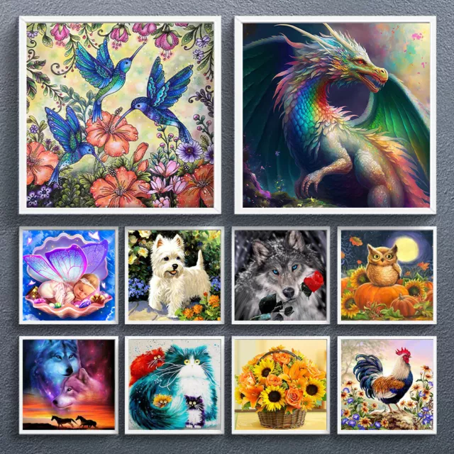 Paint By Numbers Kit DIY Animal Hand Oil Art Picture Craft Home Wall Decoration