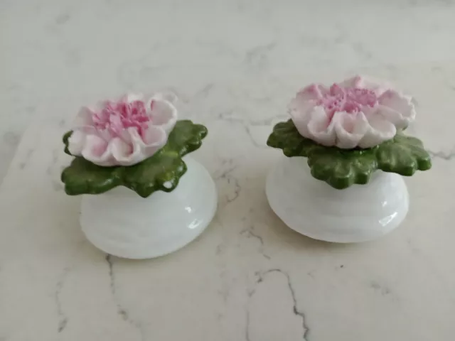 Vintage Aynsley English Fine Bone China - Floral Salt & Pepper Shakers