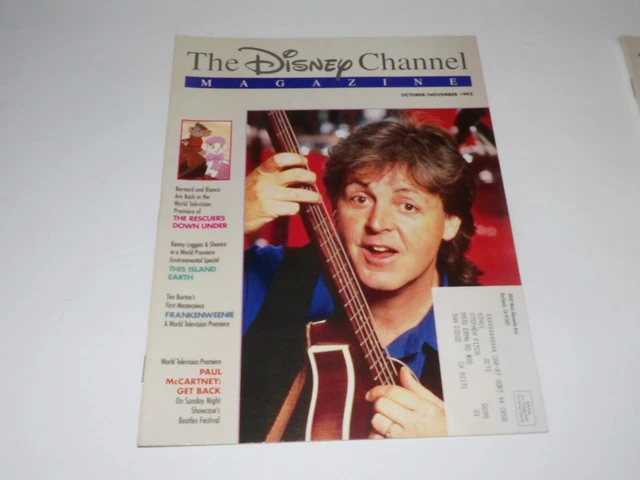 THE DISNEY CHANNEL MAGAZINE - OCT-NOV 1992 - PAUL McCARTNEY COVER £7.84 ...