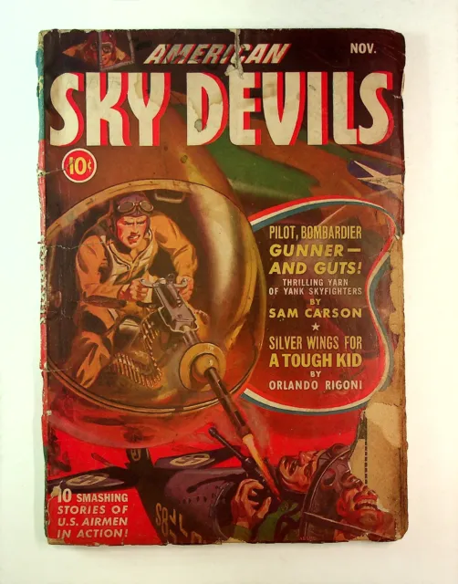 American Sky Devils Pulp Nov 1942 Vol. 1 #3 GD