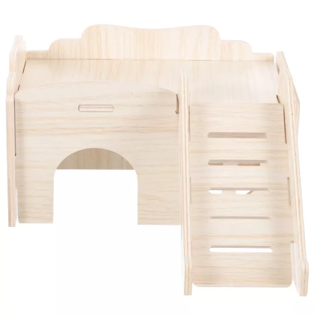 Wooden Dwarf Hideout Hamster Bed Guinea Pig Toys Rabbit Chew