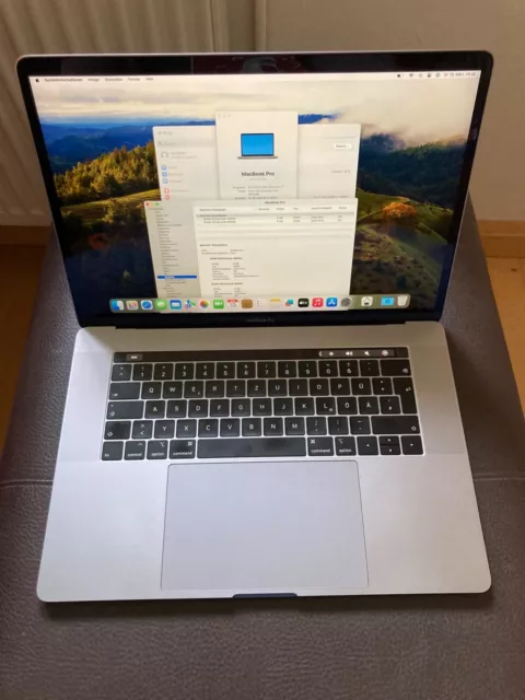 Apple MacBook Pro 15 Zoll  512 GB SSD Intel 6-Core i7 2,6 GHZ - 16 GB RAM - 2018