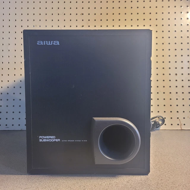 AIWA POWERED SUBWOOFER Active Speaker System TSW35 Untested Powers on