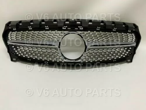 For Mercedes CLA-Class X117 CLA180 Front Bumper Diamond Grille 2013-17 AMG Style