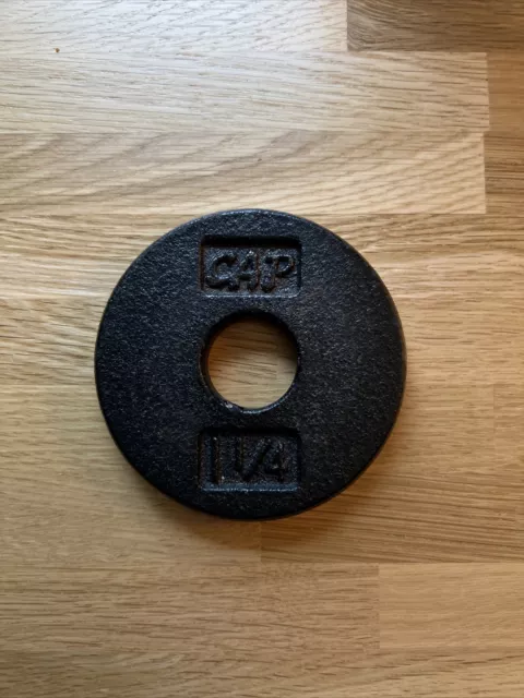 1.25 lb Weight Plate CAP Barbell Cast Iron 1-Inch for Standard Bar, Black