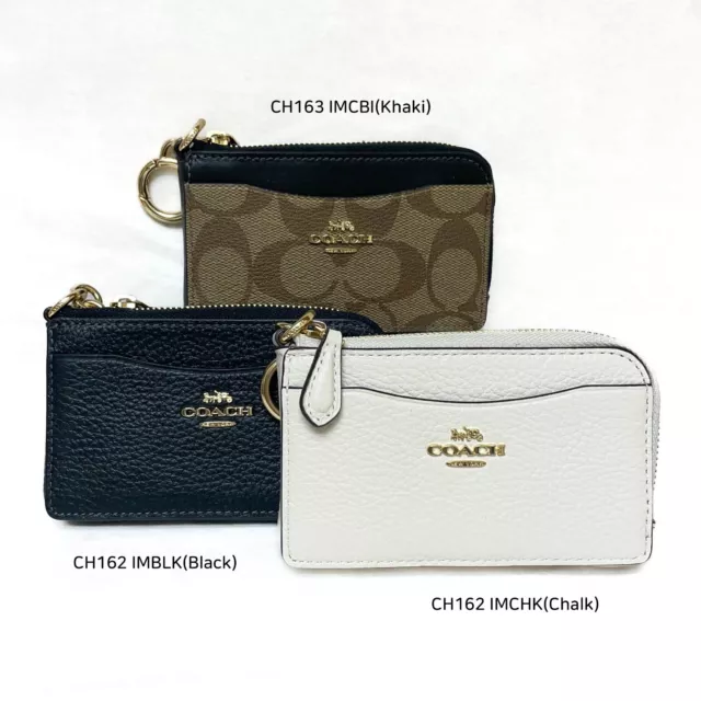 Nwt Coach C0058 Women Zip Card Case In Signature Canvas