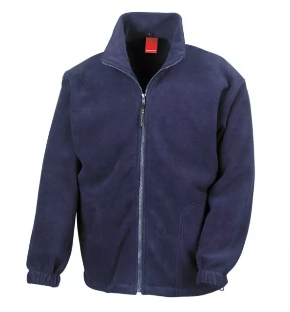 Result PolarTherm Fleece Jacket Mens R036X Polyester Warm Coat Navy XL #P8