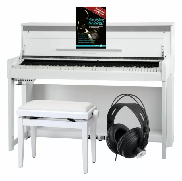 Piano Numerique Clavier 88 Touches MIDI USB 360 Sons Pack Banquette Casque  Brun