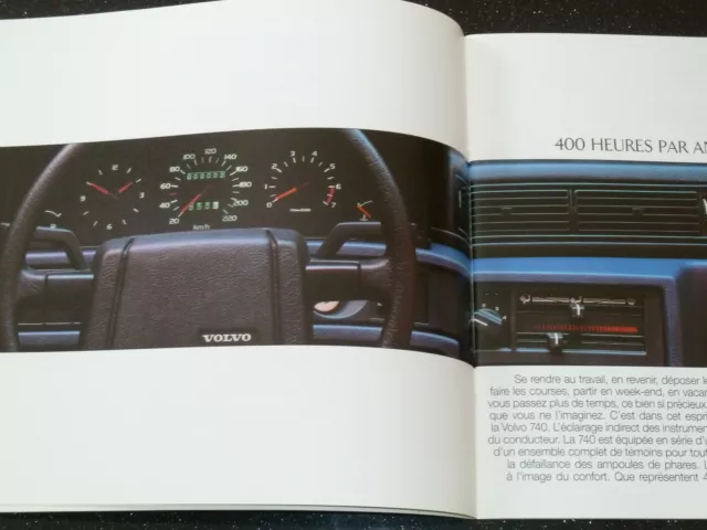 Volvo 740 (Gl Se Gle 16V Td Turbo) Saloon & Estate Brochure French Text / Mkt 3