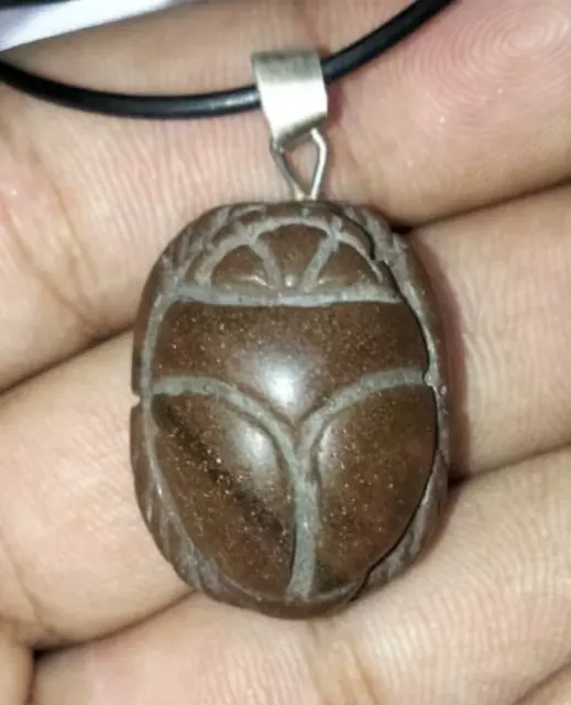 ANCIENT EGYPTIAN ANTIQUITIES Scarab Beetle Khepri as Amulet and Pendant Silver