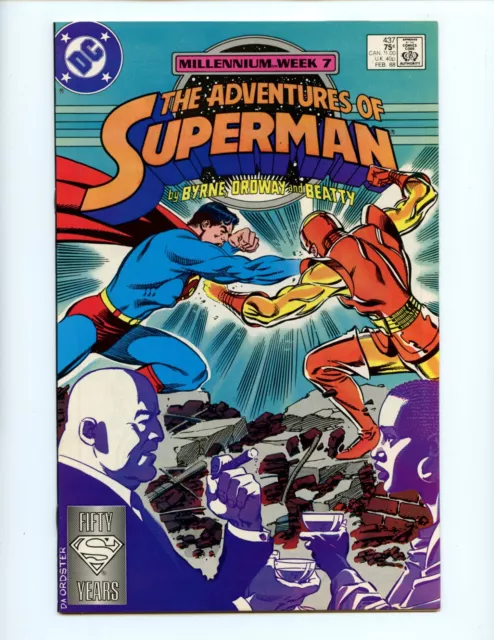 Adventures of Superman #437 Comic Book 1988 VF/NM John Byrne Jerry Ordway DC