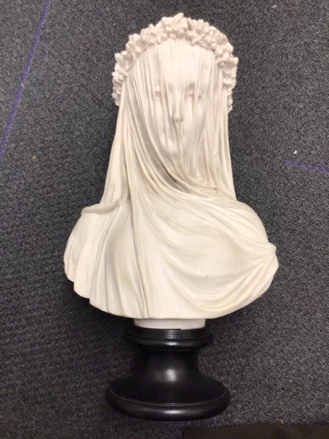 OLD A. FRILLI Veiled Firenze Maiden Sculptural Bust 9” Wide 6” Deep 14 “  Tall $550.00 - PicClick