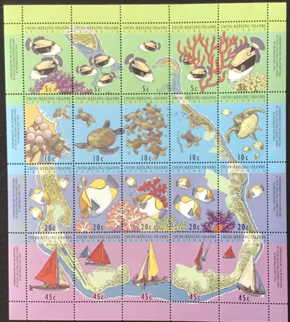 Cocos Keeling Islands 1994 Se-Tenant Full Sheet Mnh Stamps