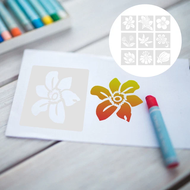 9 PCS Anlage Blätter Blumen Vorlage Kunsthandwerk Für Kinder Aushöhlen