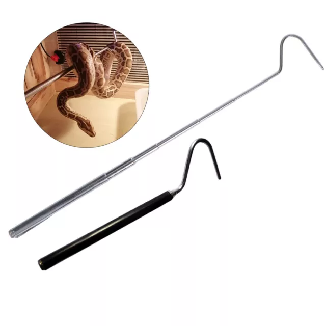 2 Pcs Attrapeur De Reptiles Crochet Préhension Capture Acier Inoxydable