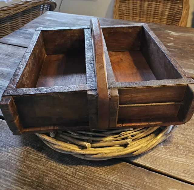 Alte Holzkiste Ziegelform Deko Box Organizer Kiste Blumen Kasten Kräuter Vintage