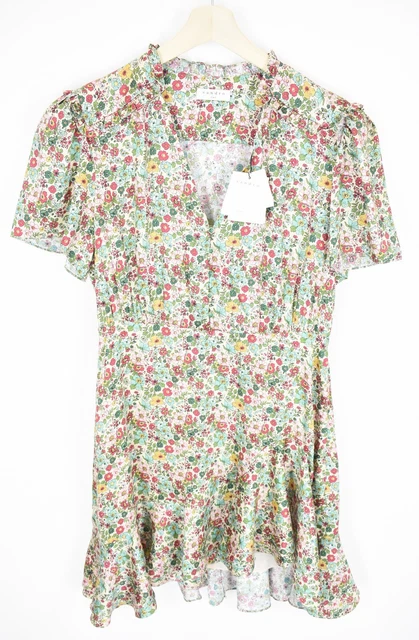 Sandro Per The Future Fee Abito Donna (Eu) 42 Manica Corta Stampa Floreale Mini
