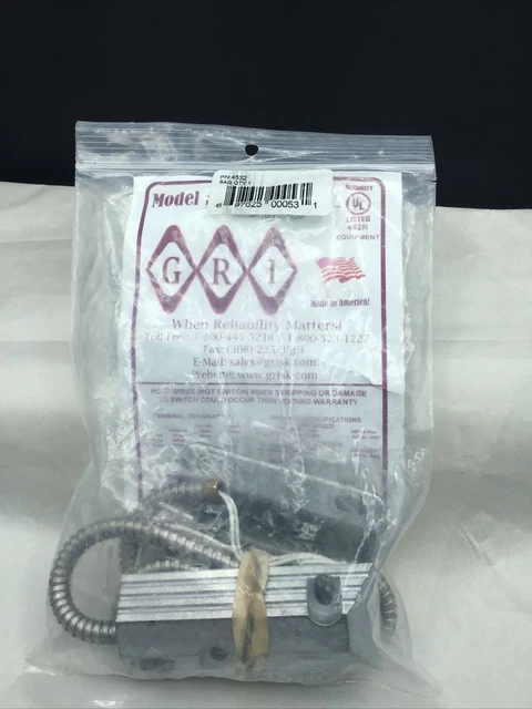 GRI 4532 Floor Mount Miniature Overhead Door Switch Set, 2-1/2" Gap Sealed Bag