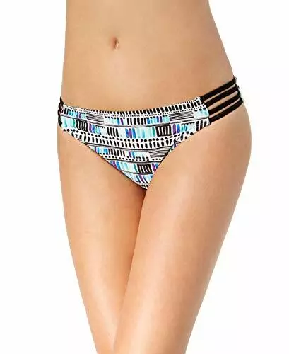 MSRP $28 California Waves Strappy Hipster Bottoms Sea Glass Deco Printed M