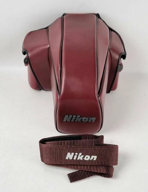 NIKON CF-24 Étui pour Appareil Photo en Cuir Bordeaux