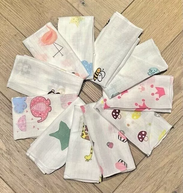 Baby Infant Muslin Cotton Towel Handkerchiefs Two Layers Face Wipe Wash Cloth