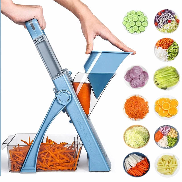 Rulo Vegetable SAFE MANDOLINE VEGETABLE Slicer Adjustable Vegetable Chopper Mandolin ...