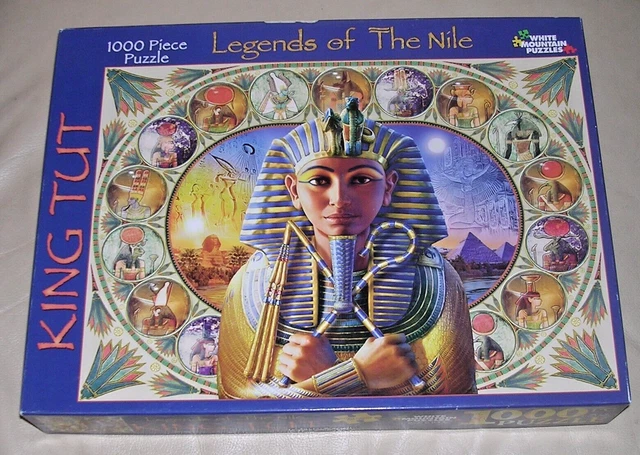 Nile Ruler COMPLETE 2005 HTF KING TUT Legends of the Nile Egypt Ruler 1000 Piece ...