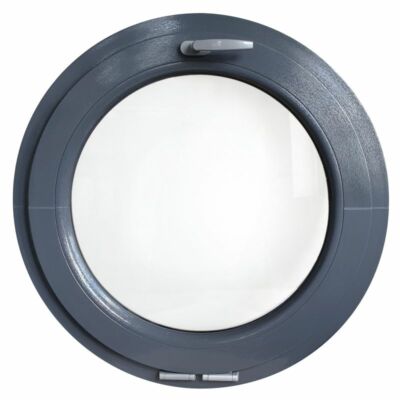 VEKA Fenêtre ronde fixe PVC Gris Anthracite lisse 7016 Oeil de boeuf 