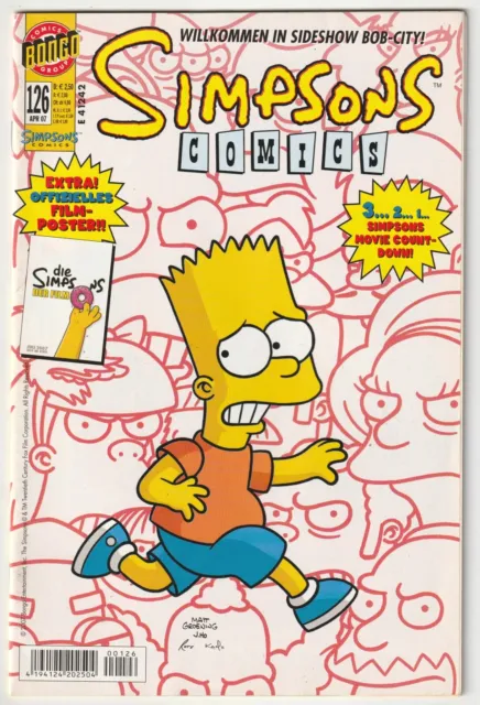 ✪ SIMPSONS COMICS #126 ohne Poster, Panini/Bongo Comics 2007 COMICHEFT Z1/1-