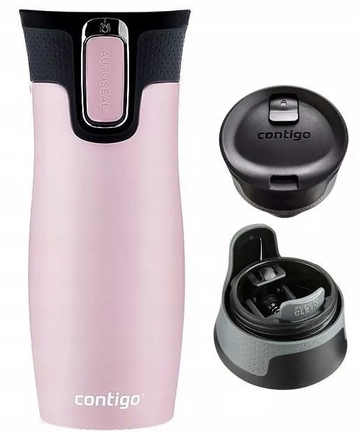 Contigo - West Loop Travel Mug, Steel Vacuum Flask, Millennial Pink, 470ml